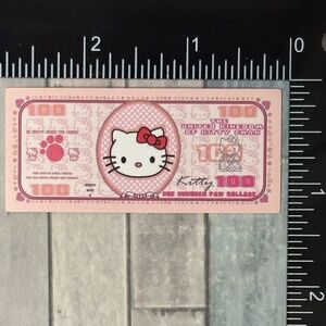 🌀10/$10🌀 Sanrio Banknote Reusable Waterproof Vinyl Sticker Decal